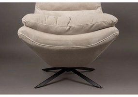 Кресло от бяло кадифе Vince - Dutchbone