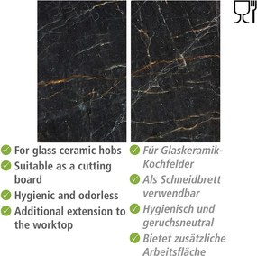 Капаци за печки от закалено стъкло в комплект от 2 броя 52x30 cm Marble - Allstar