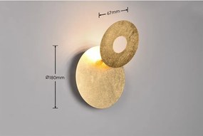 LED стенна лампа в златист цвят Leano - Trio