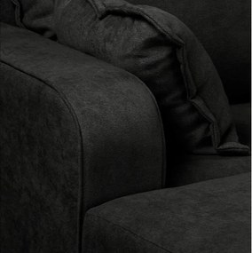 Черен ъглов диван (ляв ъгъл) Beata - Ropez