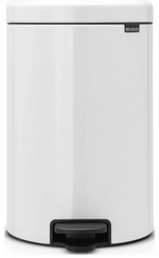 Кош за боклук с педал Brabantia NewIcon 649034, 20 л, Плавно затваряне, Противоплъзгаща основа, Бял