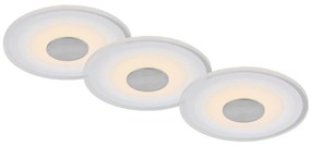 Briloner - К-кт 3x LED Лампа за вграждане в баня LED/6W/230V IP44 хром