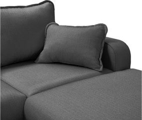 Тъмносив ъглов диван (десен ъгъл) Beata - Ropez