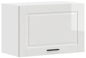 854079 vidaXL Кухненски стенен шкаф Porto, бял гланц, инженерно дърво