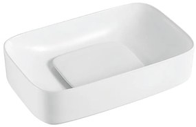 Мивка за баня DONNI 901W, Inter Ceramic, монтаж върху плот, порцелан, бял, 37.5х14.5х60см