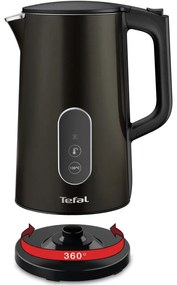 Електрическа кана Tefal KI831E10, 1800W, 1.7 л, 5 темп. нива, LED, Сензорно управление, 360°C основа, Двойни стени, Филтър против варовик, Черен