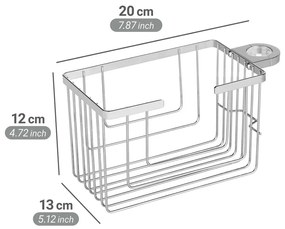 Рафт за баня без пробиване от неръждаема стомана в блестящо сребрист цвят Valognes – Wenko