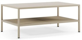 Кремава метална масичка за кафе 60x100 cm Fayna – Marckeric