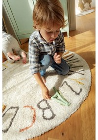 Кремаво памучно детско килимче за игра ø120 cm ABC Color and Letters – Lorena Canals