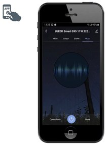 Интелигентна E27 димируема LED крушка G95 11W 900lm 2200-4000K RGB