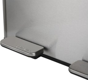 Стоманено кошче за боклук 2x30 l за рециклиране с педал в матово сребрист цвят Aliya – Spirella