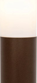 Стълб за външна лампа ръждивокафяв с опал 80 см IP44 - Rox