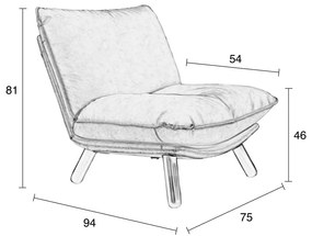 Сив фотьойл Lazy Sack - Zuiver