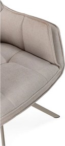 Бежови тапицирани трапезни столове в комплект 2 бр. Keiko – Marckeric