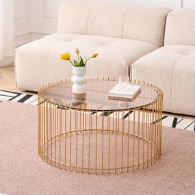 Кафе-маса Temporal Round-злато