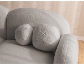 Сив ъглов диван от прежда с примки от букле (десен ъгъл) Orbit – Ropez