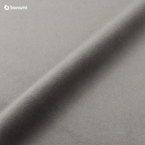 Ъглов диван от сиво кадифе (десен ъгъл) Jodie - Micadoni Home