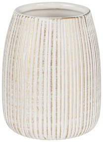 Керамична чаша за четки за зъби от в бял и златист цвят Pascoli – Wenko