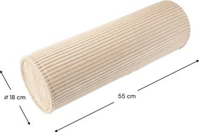 Светлокафява детска възглавница за диван от рипсено кадифе Roll – Wigiwama