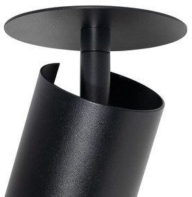 Комплект от 6 модерни вградени спота черни GU10 50mm - Chels