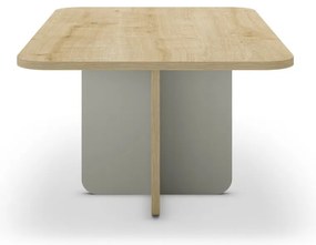 Светлозелена/естествена масичка за кафе с дъбов плот 56x100 cm Hillary – Marckeric