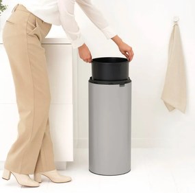 Кош за боклук Brabantia Touch Bin New 1010459, 30 л, Безшумно и плавно затваряне, Светлосив