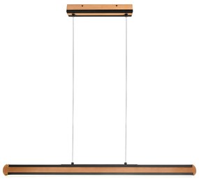 Черно и естествено LED висящо осветително тяло Deacon – Trio