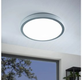 Eglo 97267 - LED Лампа за таван FUEVA 1 1xLED/25W/230V сребърна кръг 4000K