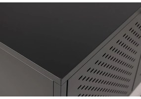 Черен метален нисък скрин 125x75 cm Newcastle – Actona