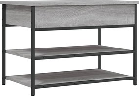 839031 vidaXL Пейка за обувки, сив сонома, 70x42,5x50 см, инженерно дърво