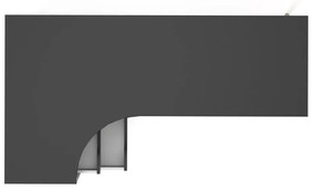 Работна маса с черен плот 145x81 cm Oslo - Tvilum
