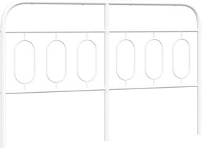 377199 vidaXL Метална резервна табла за легло, бяла, 140 см