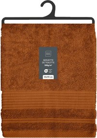 Теракотена памучна кърпа от тери 50x90 cm Tendresse – douceur d'intérieur