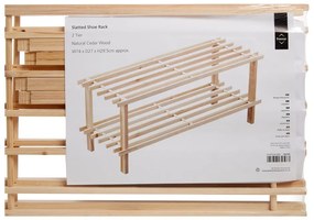 Стойка за обувки от масивна ела в естествен цвят – Premier Housewares