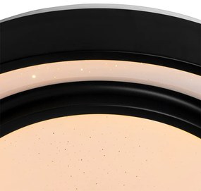 Модерна таванна лампа черна 38 см с LED и RGB - Jochie