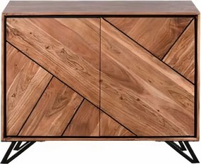 Шкафче от масивна акация в естествен цвят 120x78x40 cm Ambala – Interia Home &amp; Living