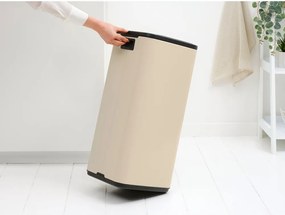 Бежово стоманено кошче за боклук отваряне с докосване 30 l Bo Touch – Brabantia