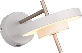 LED стенна лампа с огъваща се структура/затъмняваща се в цвят слонова кост ø 20 cm Keaton – Trio