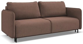 Розов разтегателен диван с място за съхранение 226 cm Luana – Makamii