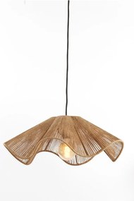 Висящо осветително тяло в естествен цвят с абажур от юта ø 48 cm Fodara – Light &amp; Living
