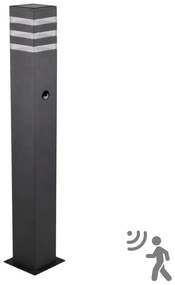 Външна лампа TEKSAS с сензор, 1xE27/12W/230V, IP44, 74 см, антрацит