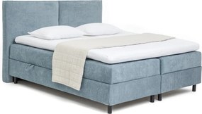 Синьо боксспринг легло с място за съхранение 160x200 cm Elva Bold – Bonami Selection