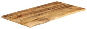 370407 vidaXL Плот за маса 110x60x3,8cm Жив ръб Масивна дървесина Грубо манго