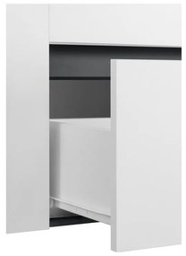 Стенен шкаф за мивка в бял и антрацитен цвят 80x53 cm Wisla – Støraa