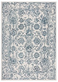 Бял/син вълнен килим 170x120 cm Yasmin - Flair Rugs
