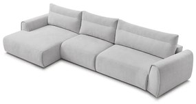 Светлосив ъглов диван Aden – Bobochic Paris