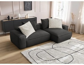 Черен ъглов диван от изкуствена кожа (променлив) Boheme – Bobochic Paris