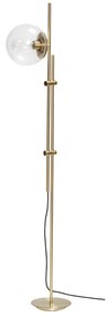 Подова лампа в месингов цвят със стъклен абажур (височина 147 cm) Bubble – Hübsch