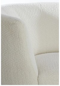Бяло кресло от плат букле Senja – Light &amp; Living
