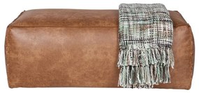 Табуретка от изкуствена кожа в цвят кафяв коняк Rodeo – WOOOD